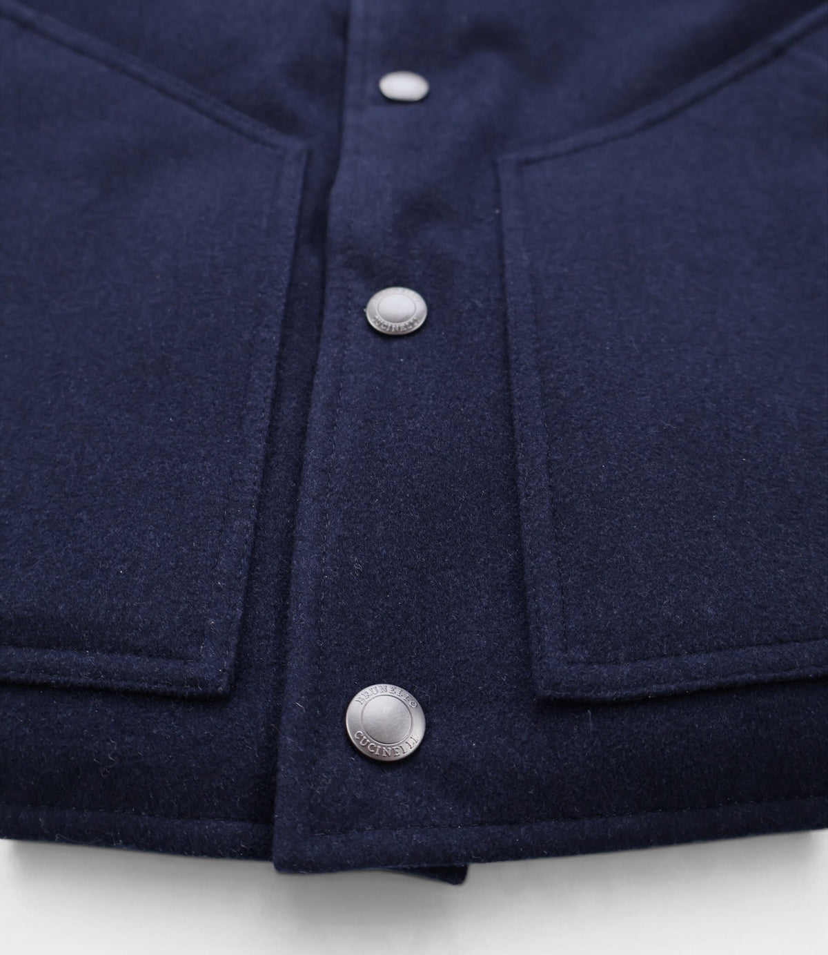 Navy Brown Wool Leather Down Gilet