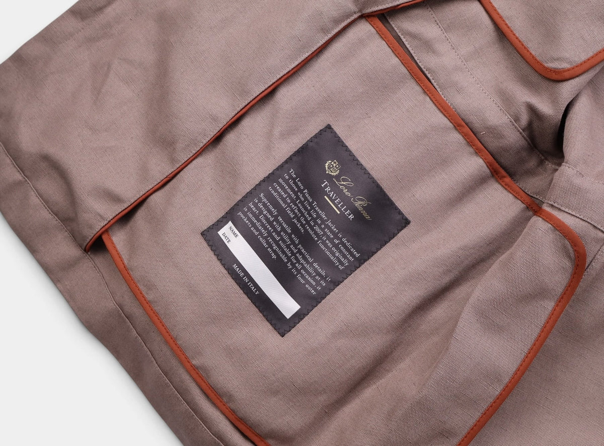 Taupe New Traveller Cotton/Linen Jacket