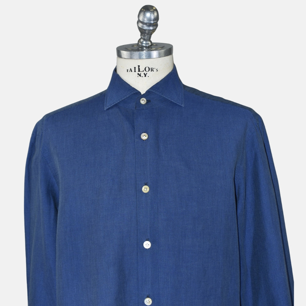Blue Linen/Silk Shirt (EU 44)