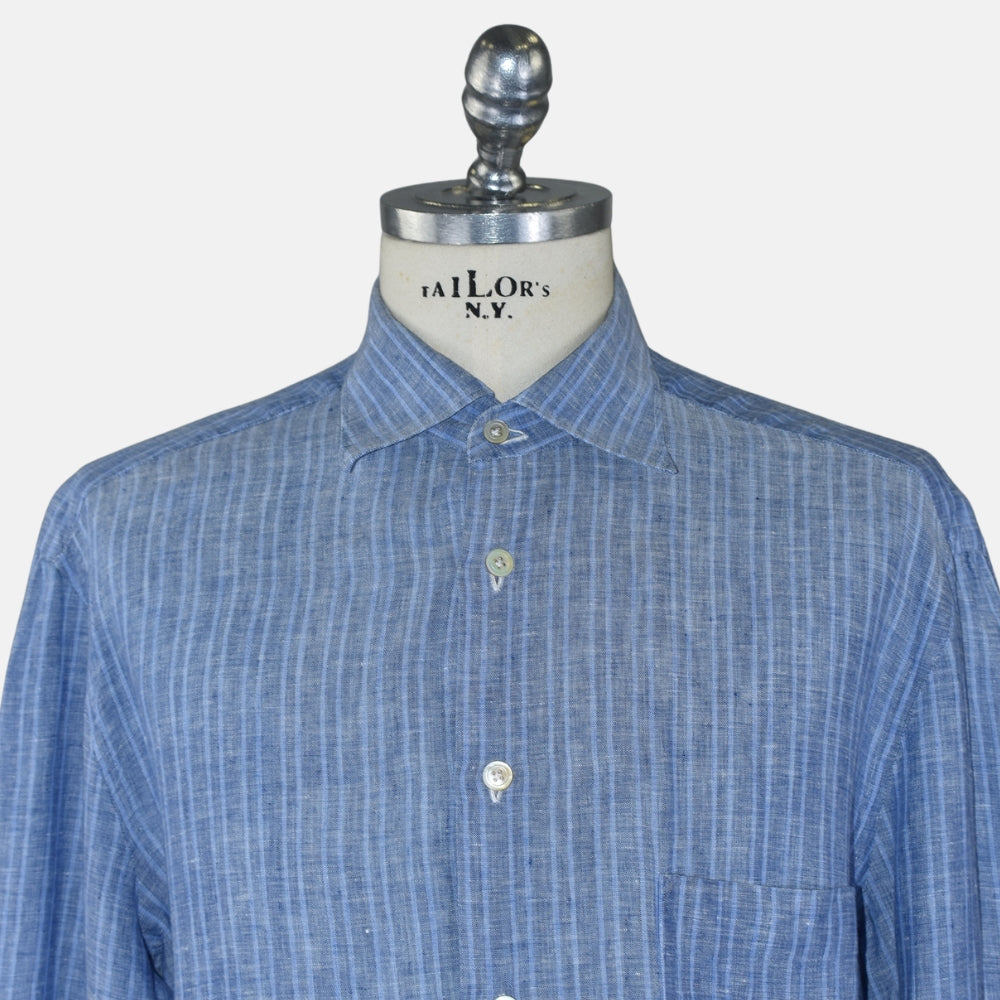 Blue Linen Striped Shirt (EU 44)