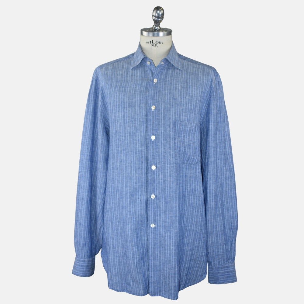 Blue Linen Striped Shirt (EU 44)