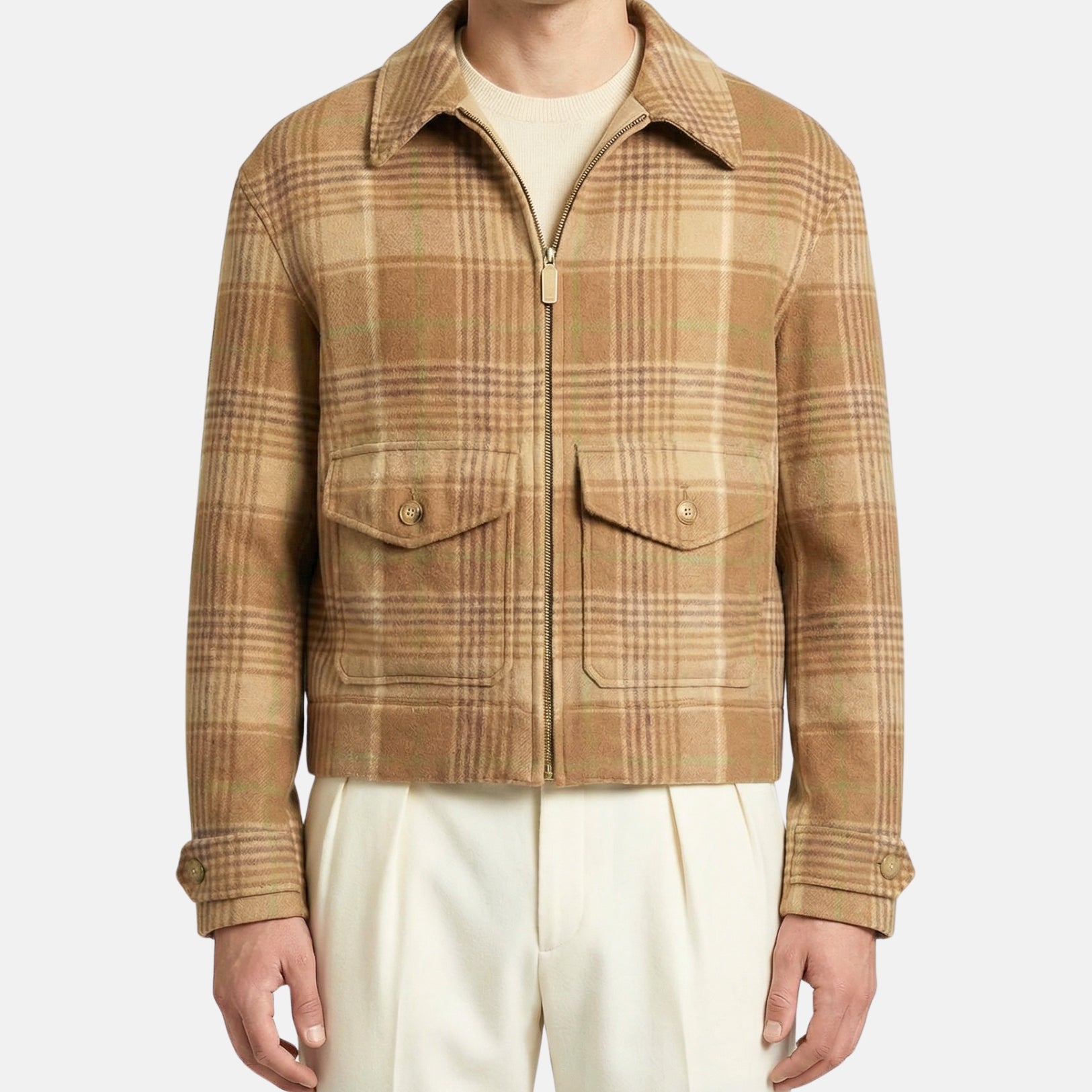 Ralph Lauren Purple Label Checked Wool Jacket (XL) | Sanpetuna