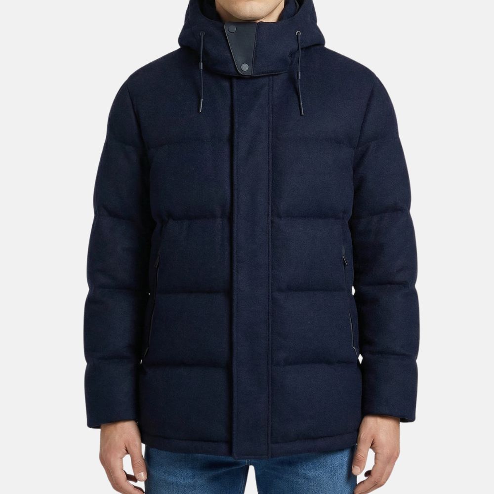 Navy Down Jacket made of Cashmere (EU 48)