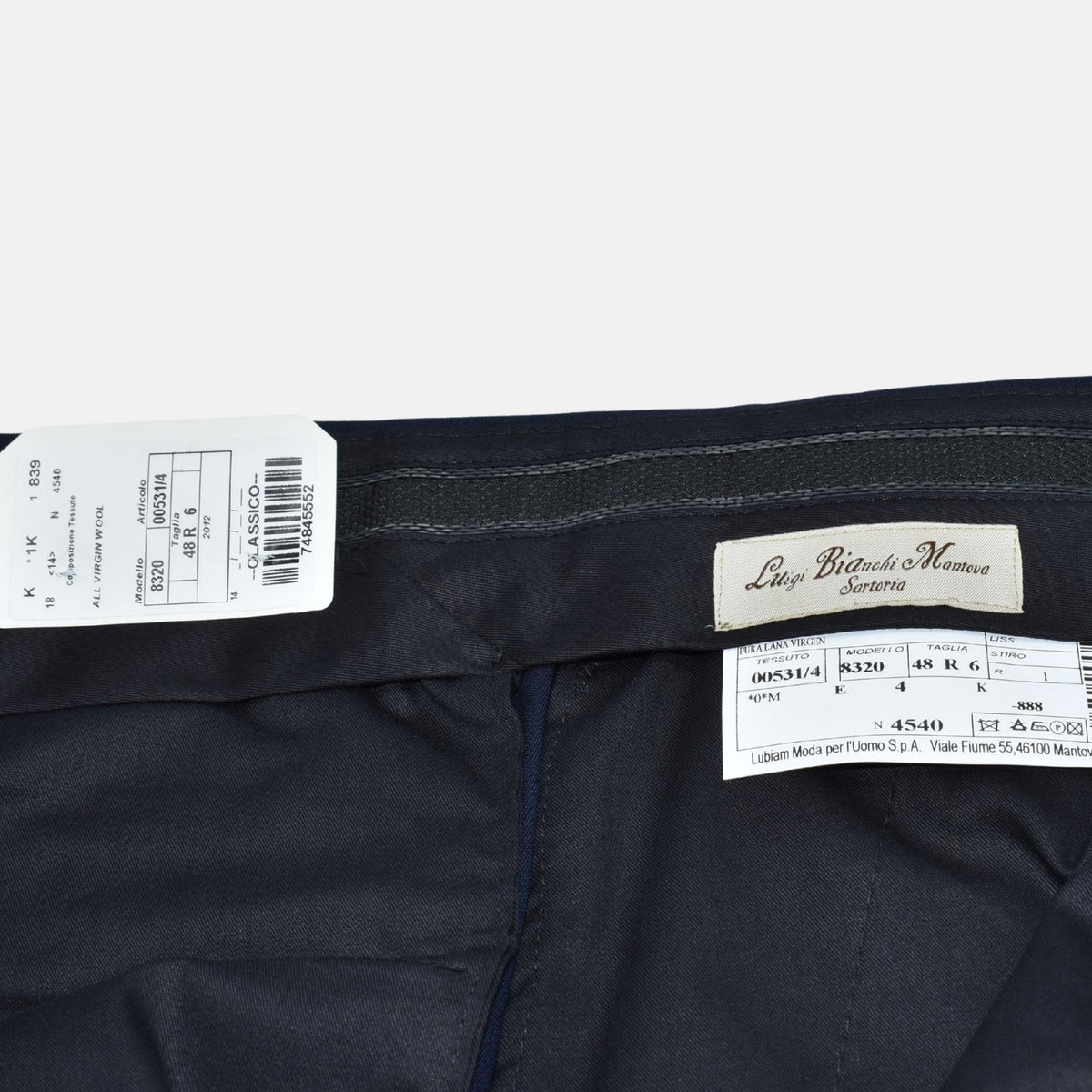 Navy Virgin Wool Trousers