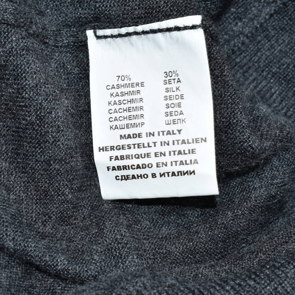 Grey Cashseta V-Neck Sweater (EU 52)