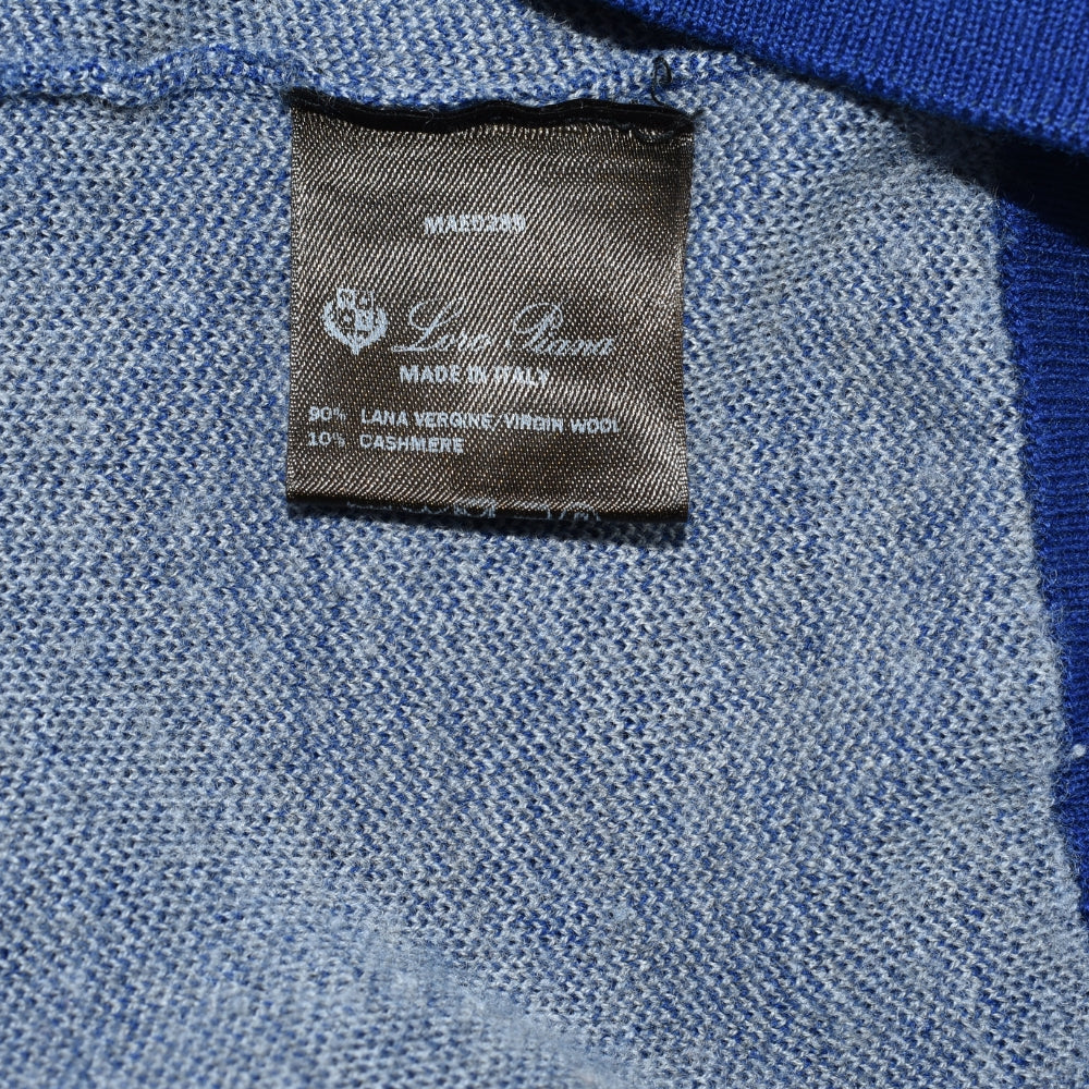Electric Blue Melange Wool/Cashmere Sweater (EU 56)