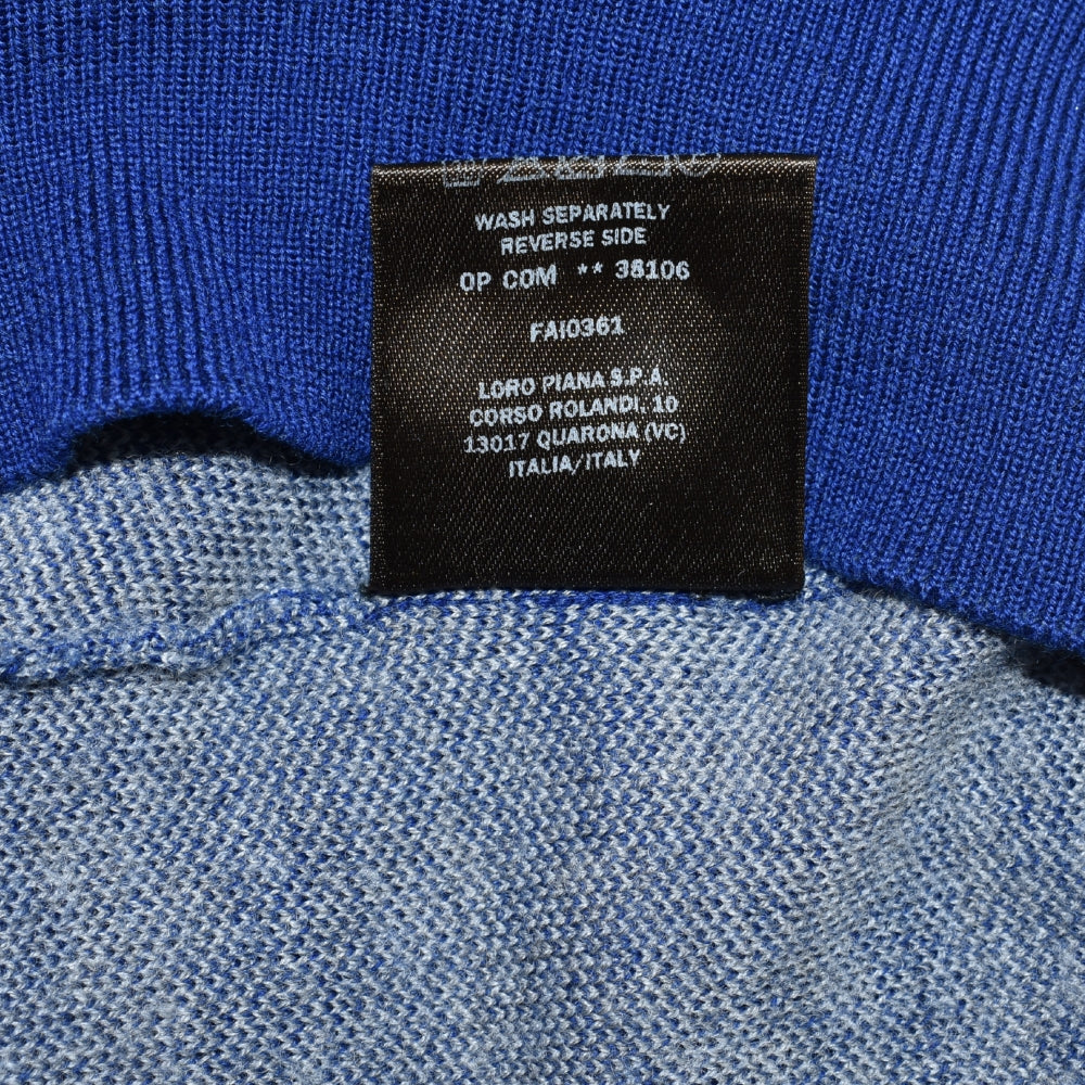 Electric Blue Melange Wool/Cashmere Sweater (EU 56)