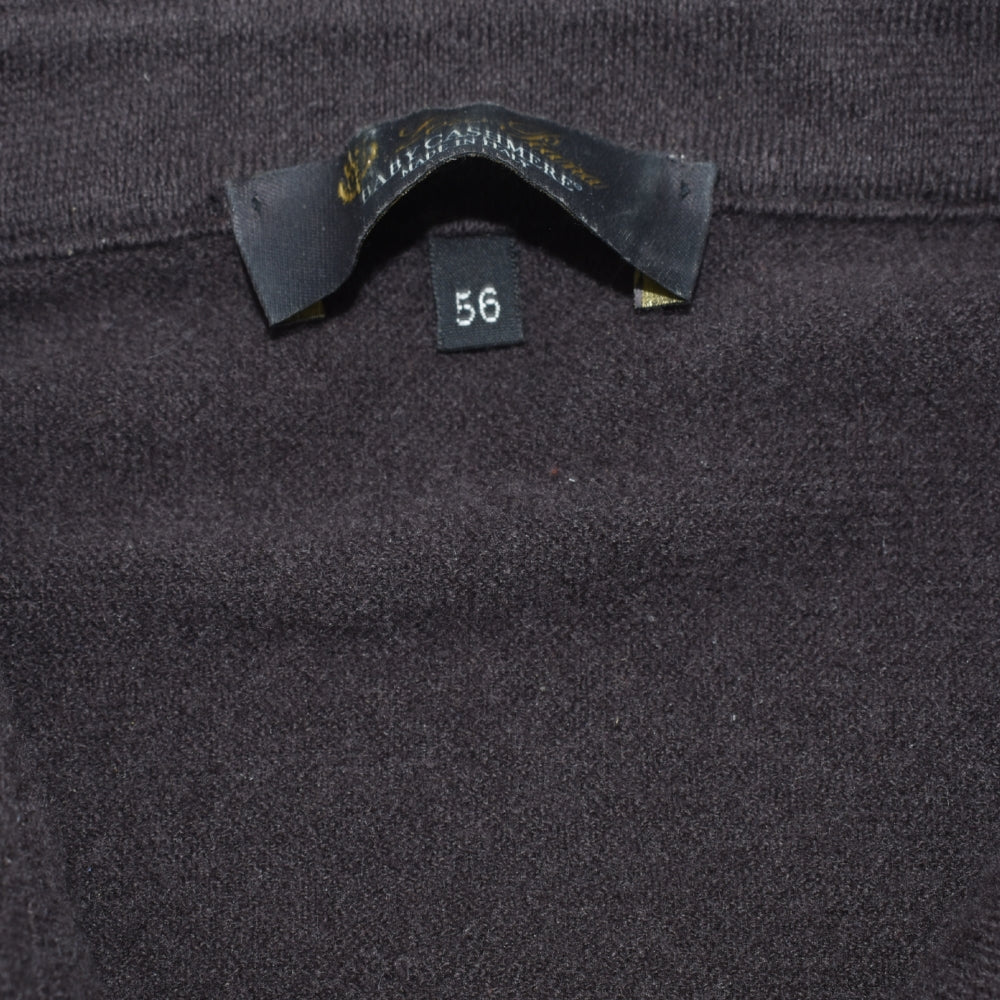 Dark Brown Baby Cashmere Longsleeve Polo (EU 56)