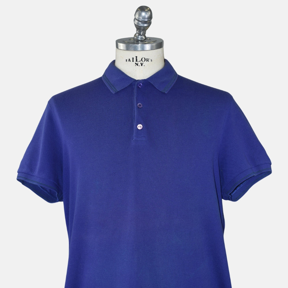 Purple/Blue Cotton Poloshirt (XXL)