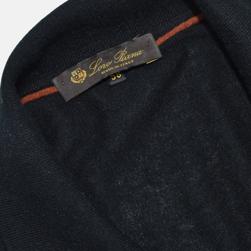 Black Cashmere Longsleeve Polo (EU 58)
