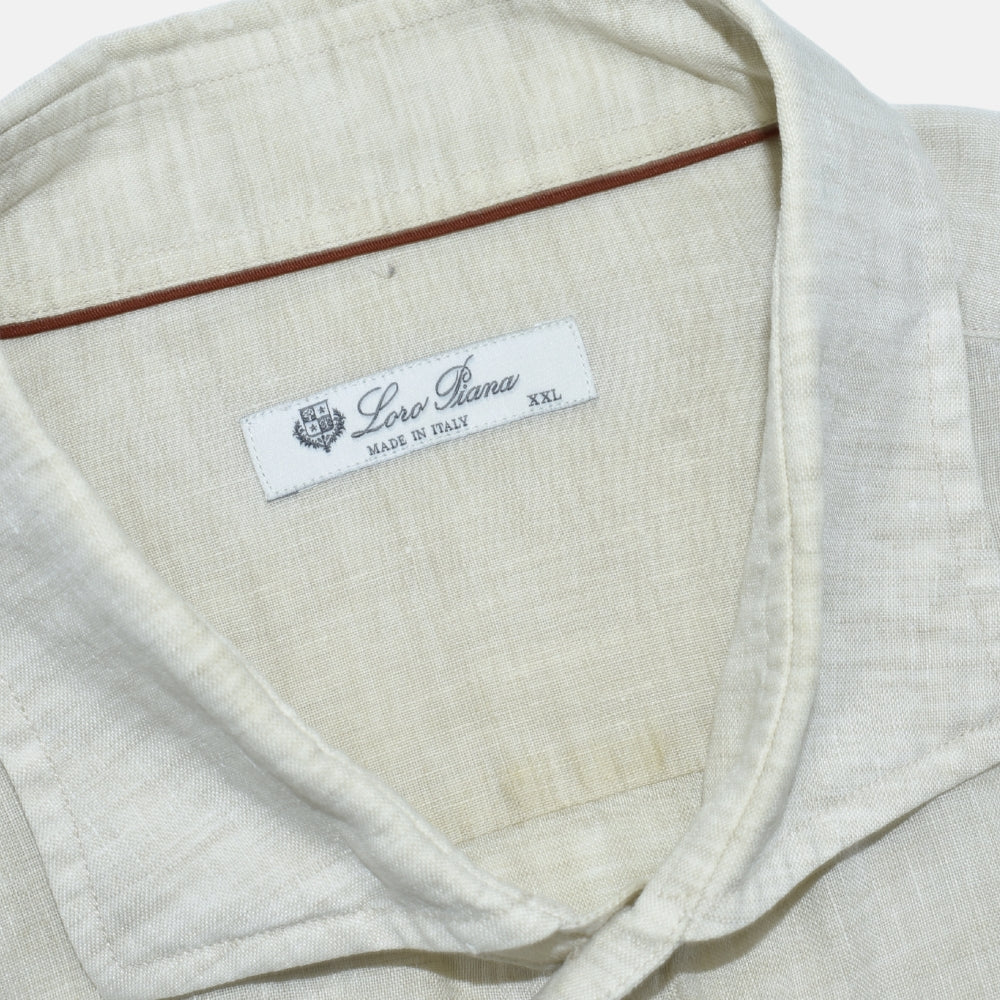 Beige Linen Shirt (XXL)