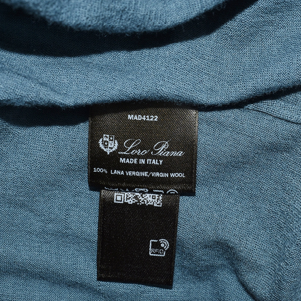 Petrol Virgin Wool Longsleeve Polo (EU 52)