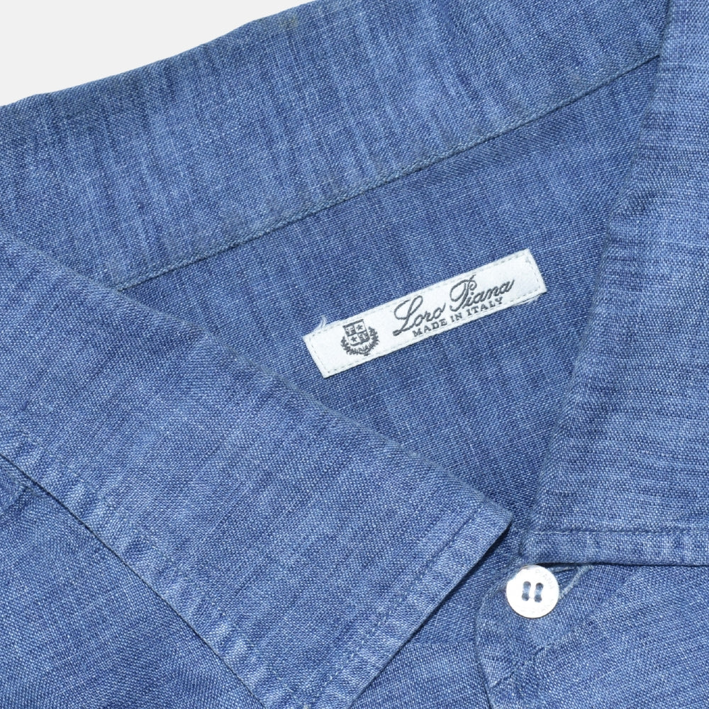 Blue Linen Shirt (XL)