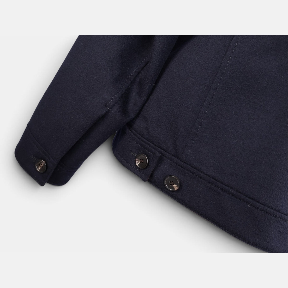 Loro Piana Shearling Neive Trucker Jacket Navy (L)