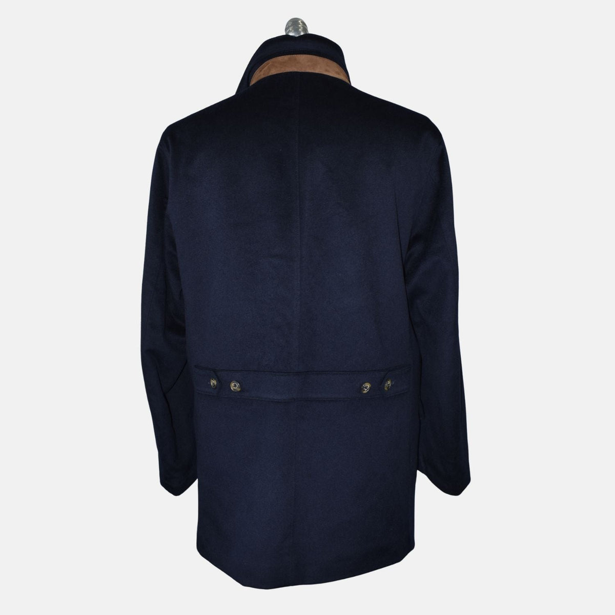 Navy Traveller Cashmere Coat