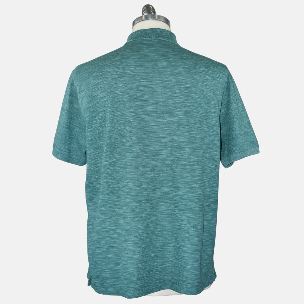 Green Melange Cotton Poloshirt (XL)