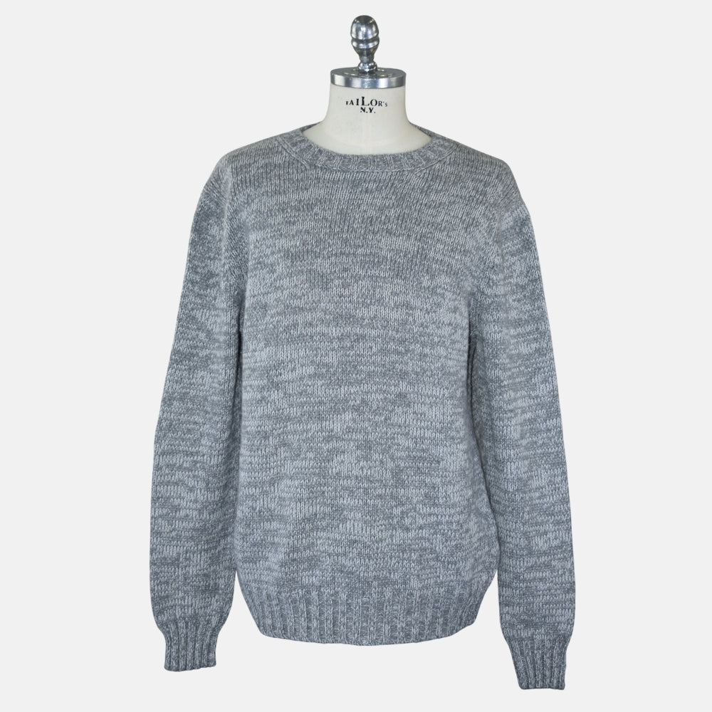 Grey-White Melange Cashmere Sweater (EU 56)