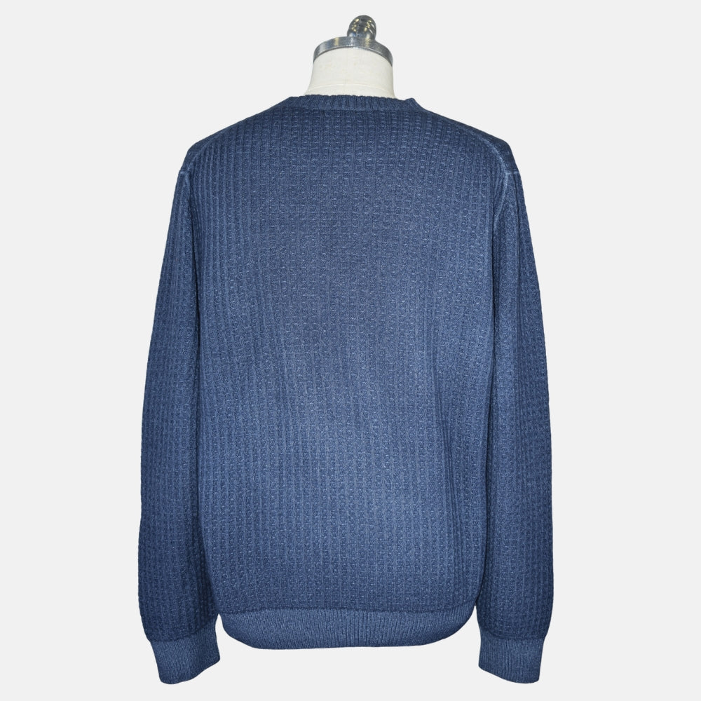 Blue Woven Cashmere Sweater (EU 58)