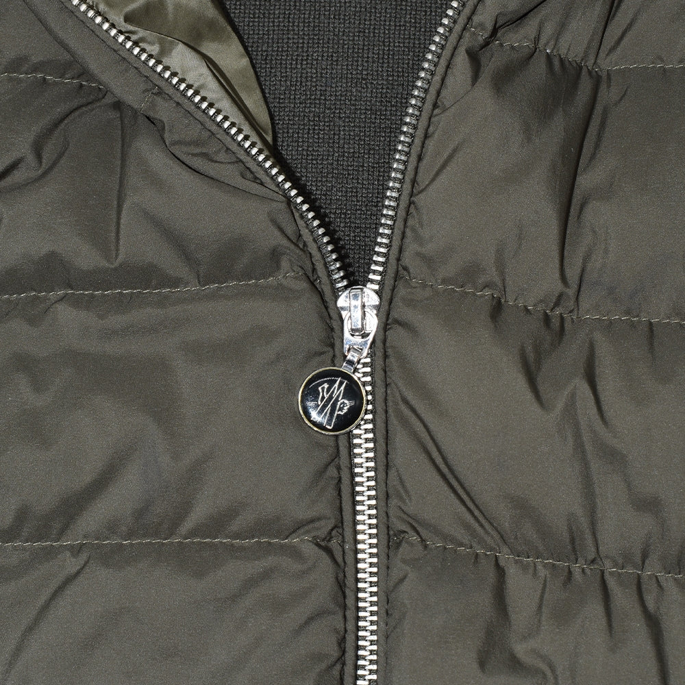 Khaki Hybrid Fabric Down Jacket (L)
