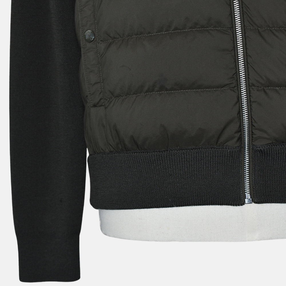 Khaki Hybrid Fabric Down Jacket (L)
