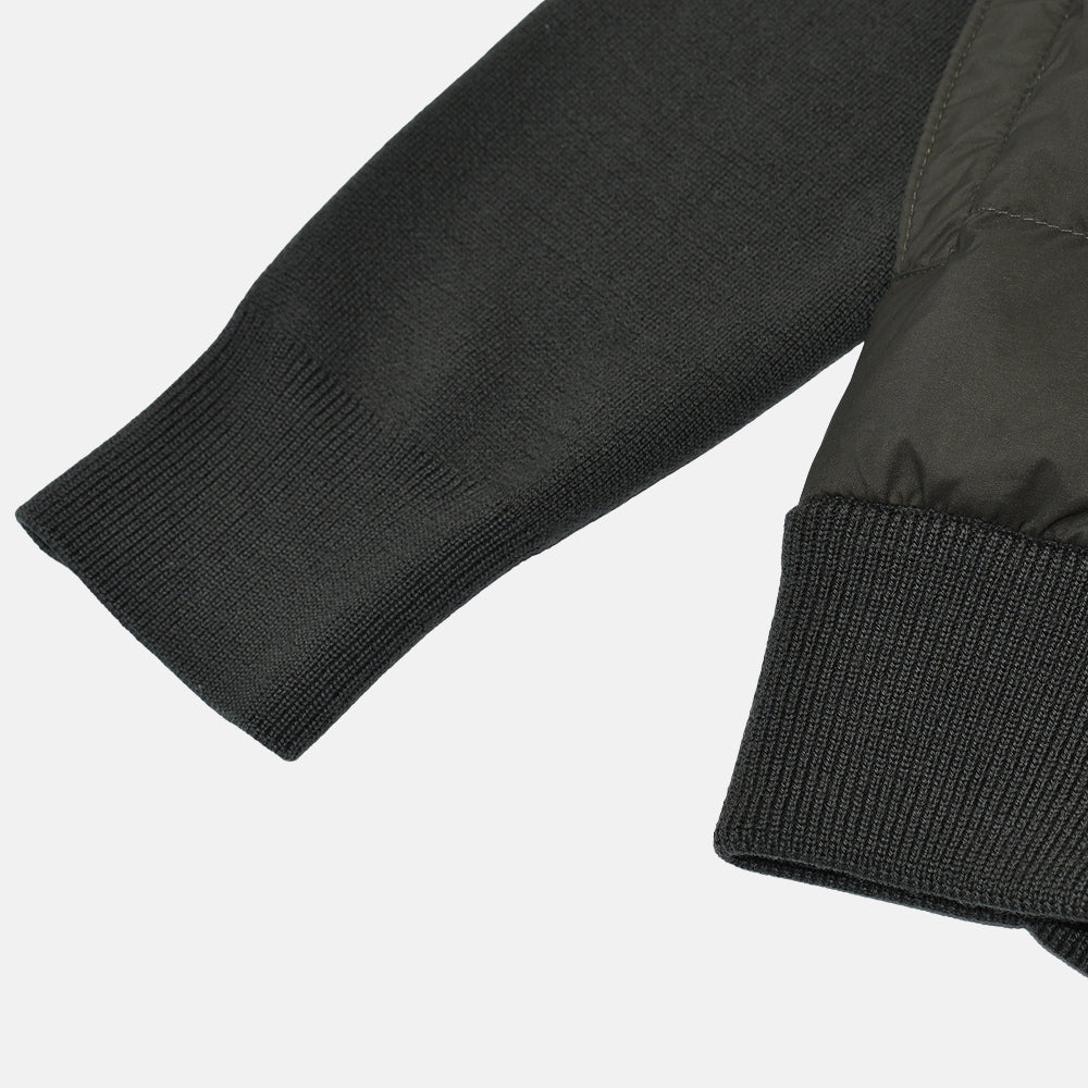 Khaki Hybrid Fabric Down Jacket (L)