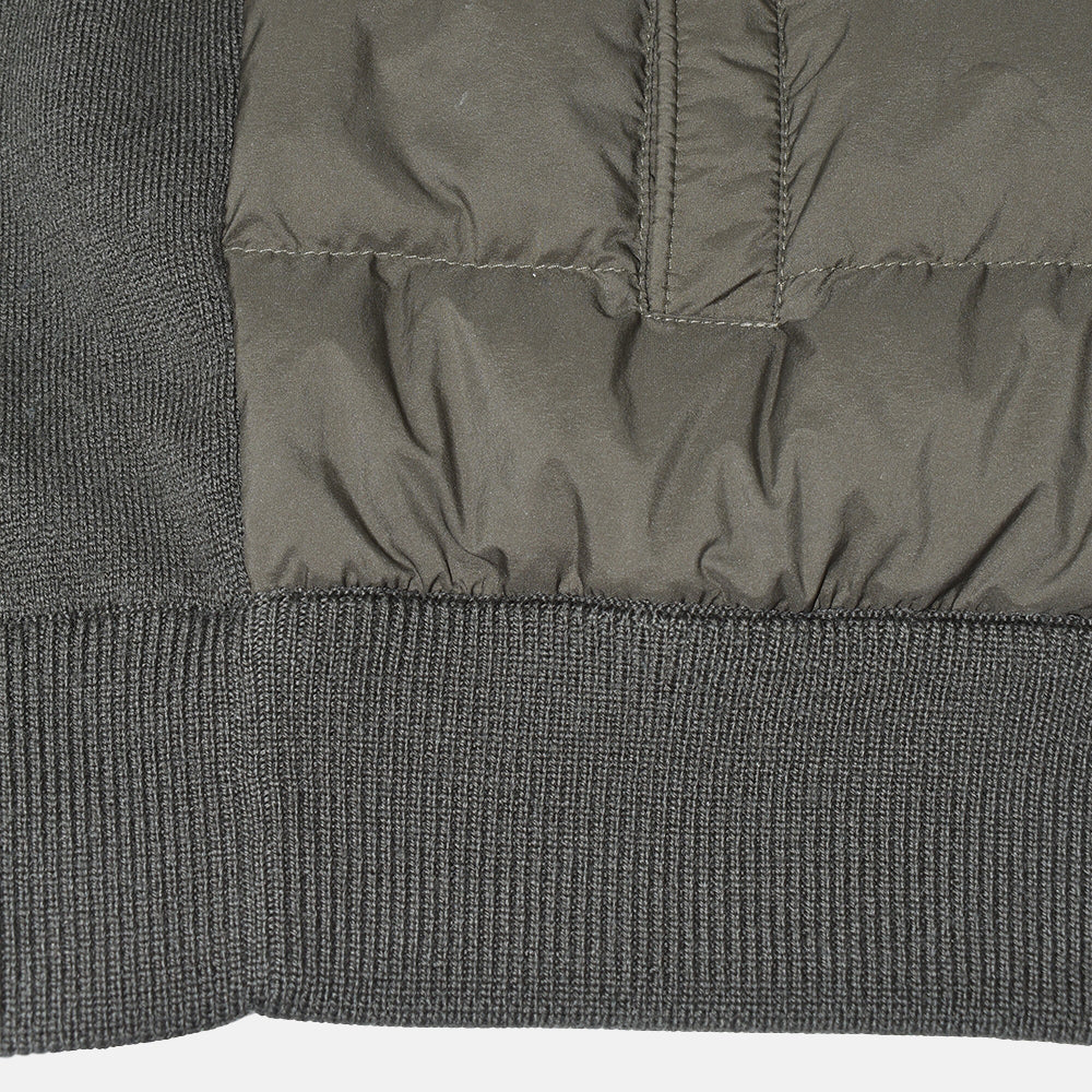 Khaki Hybrid Fabric Down Jacket (L)