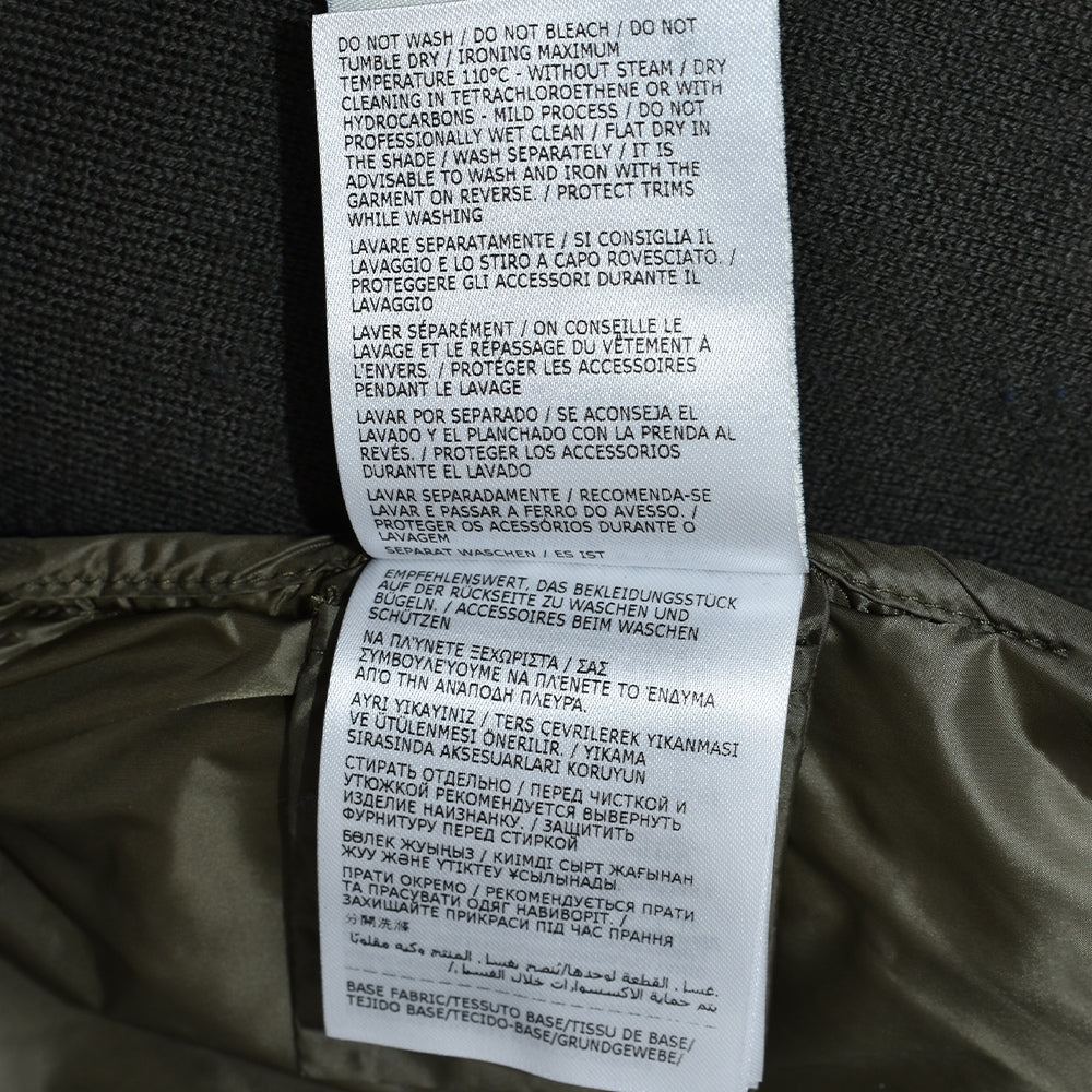 Khaki Hybrid Fabric Down Jacket (L)