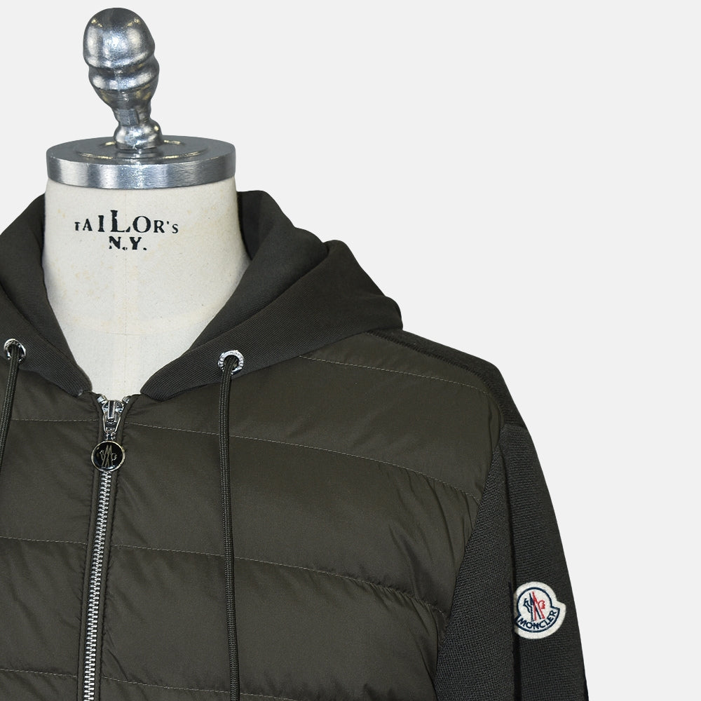 Khaki Hybrid Fabric Down Jacket (L)