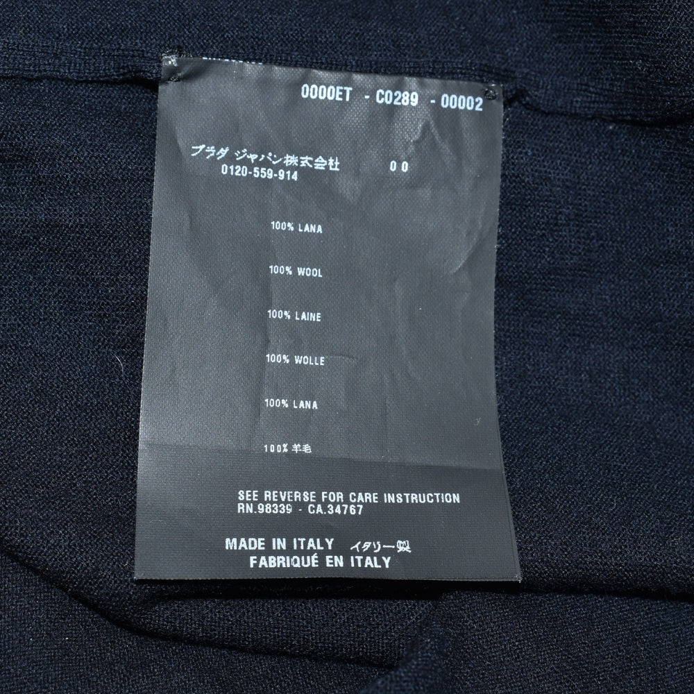 Midnight Blue Silk V-Neck Sweater (EU 56)