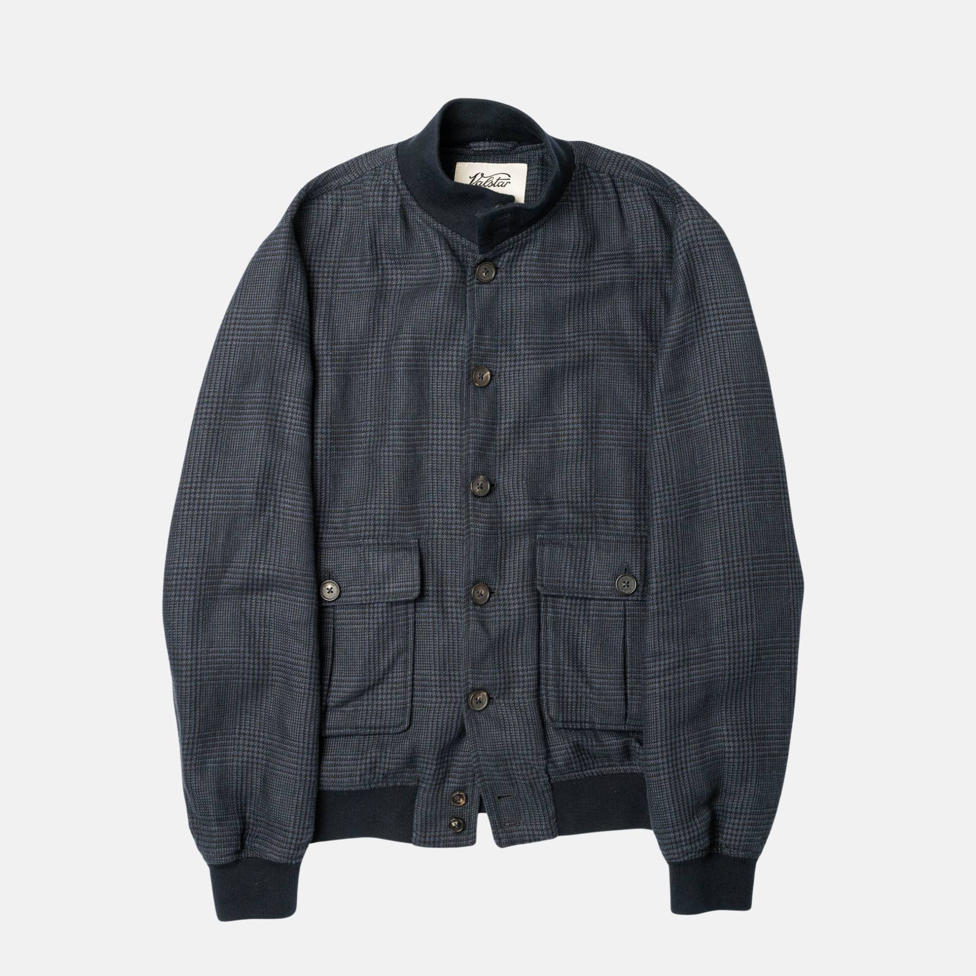 Navy Patterned Linen Blouson (EU 48)