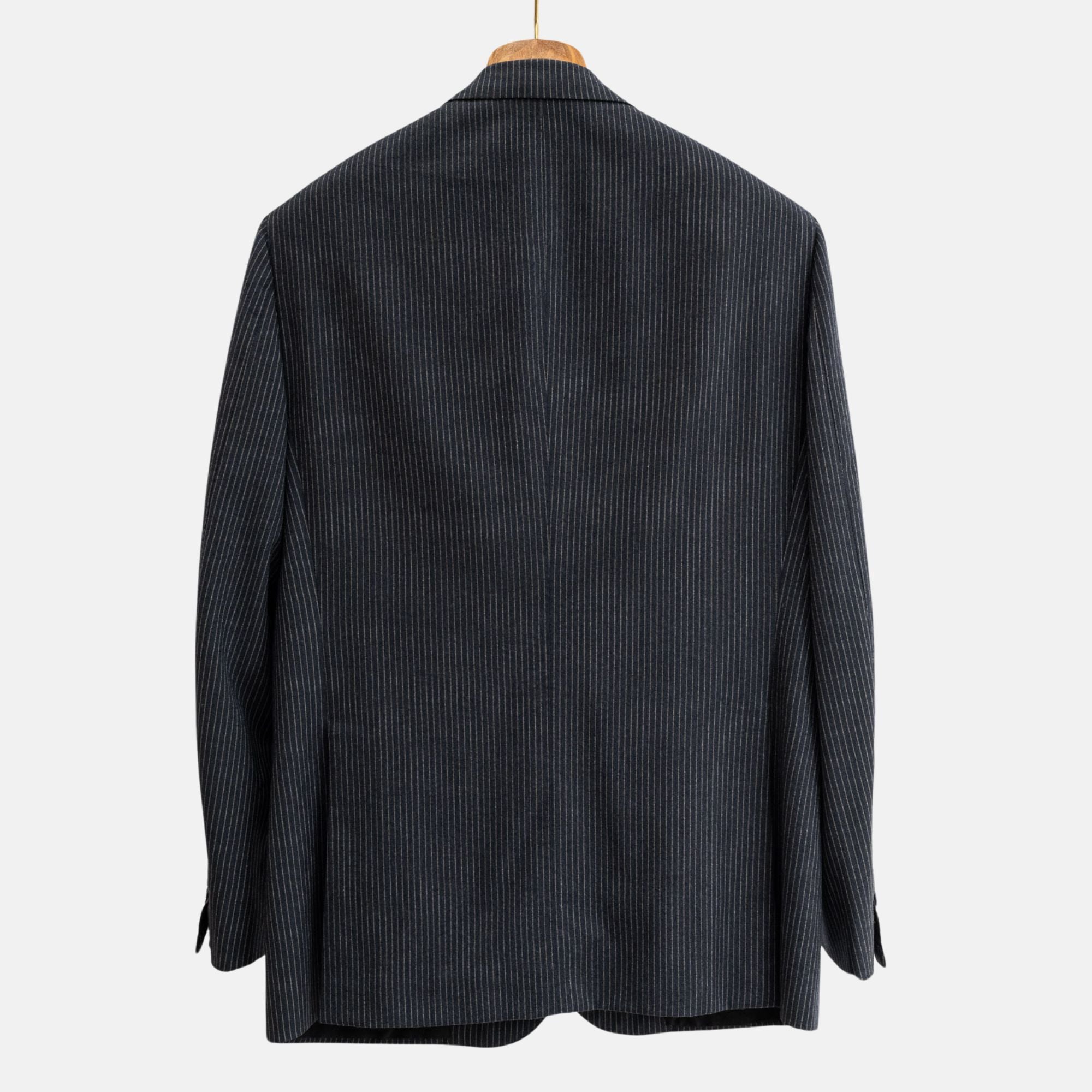 Navy Blue Striped Suit made of Wool (EU 52)