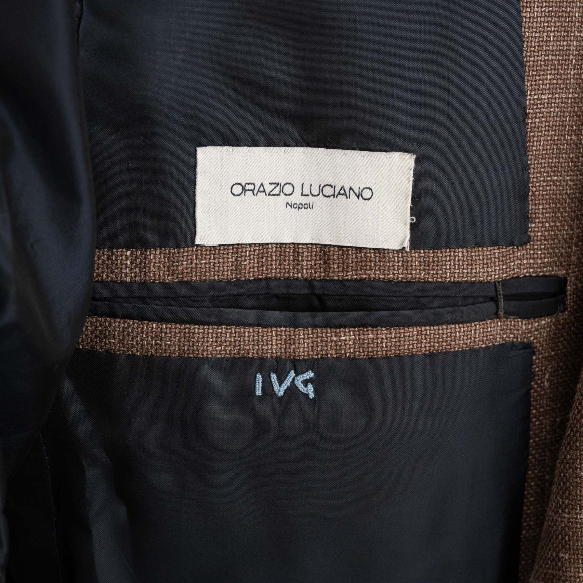 Brown Blazer made of Virgin Wool/Silk/Linen (EU 46)