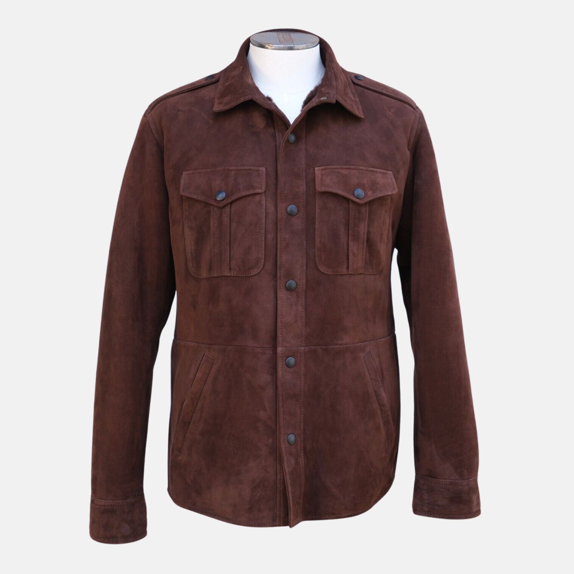 Brown Jacket Made of Shearling Leather (EU 52)