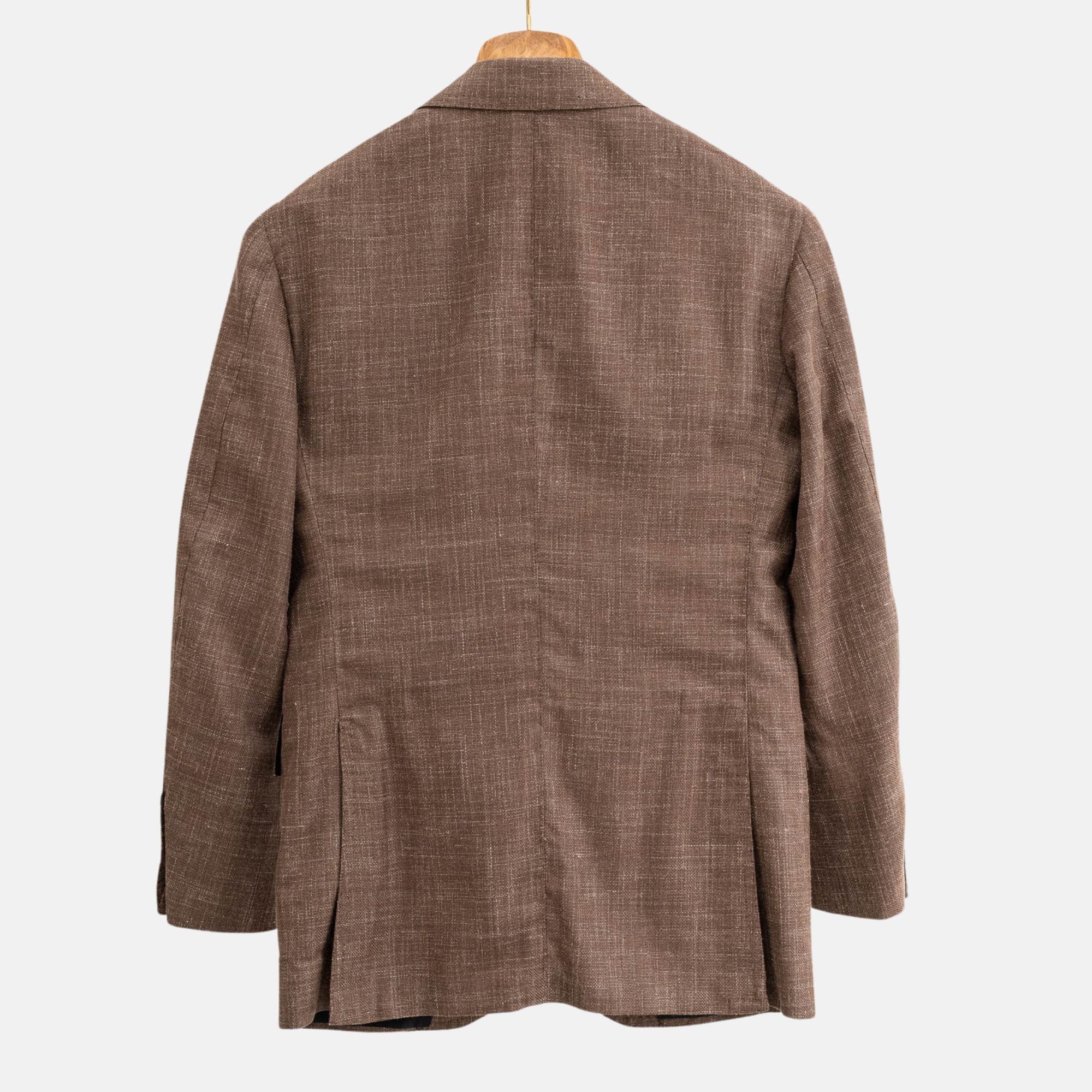 Brown Blazer made of Virgin Wool/Silk/Linen (EU 46)