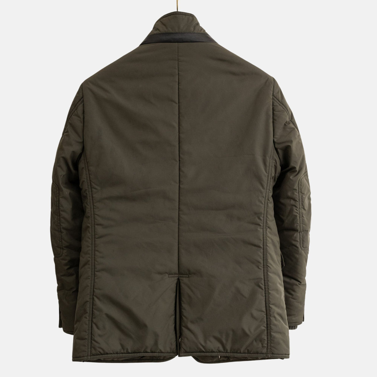 Olivgrüne Jacke aus Polyester/Leder (EU 48)