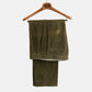 Green Corduroy Pants made of Cotton/Cashmere