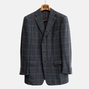 Multicolored Checked Blazer made of Cashmere/Linen (EU 48)