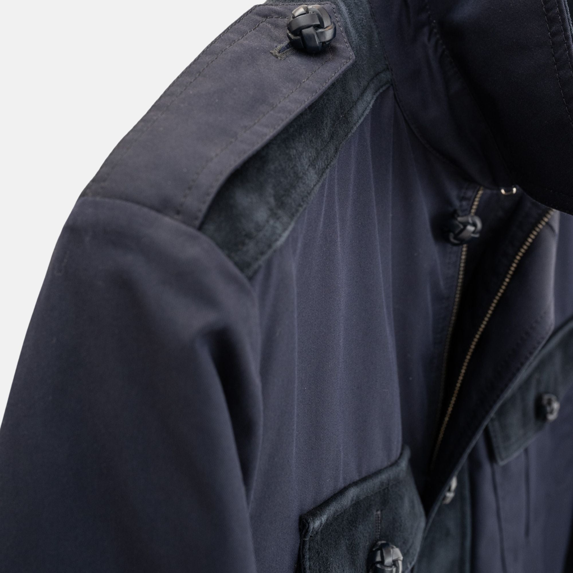Navy Blue Jacket made of Nylon/Suede (EU 50)