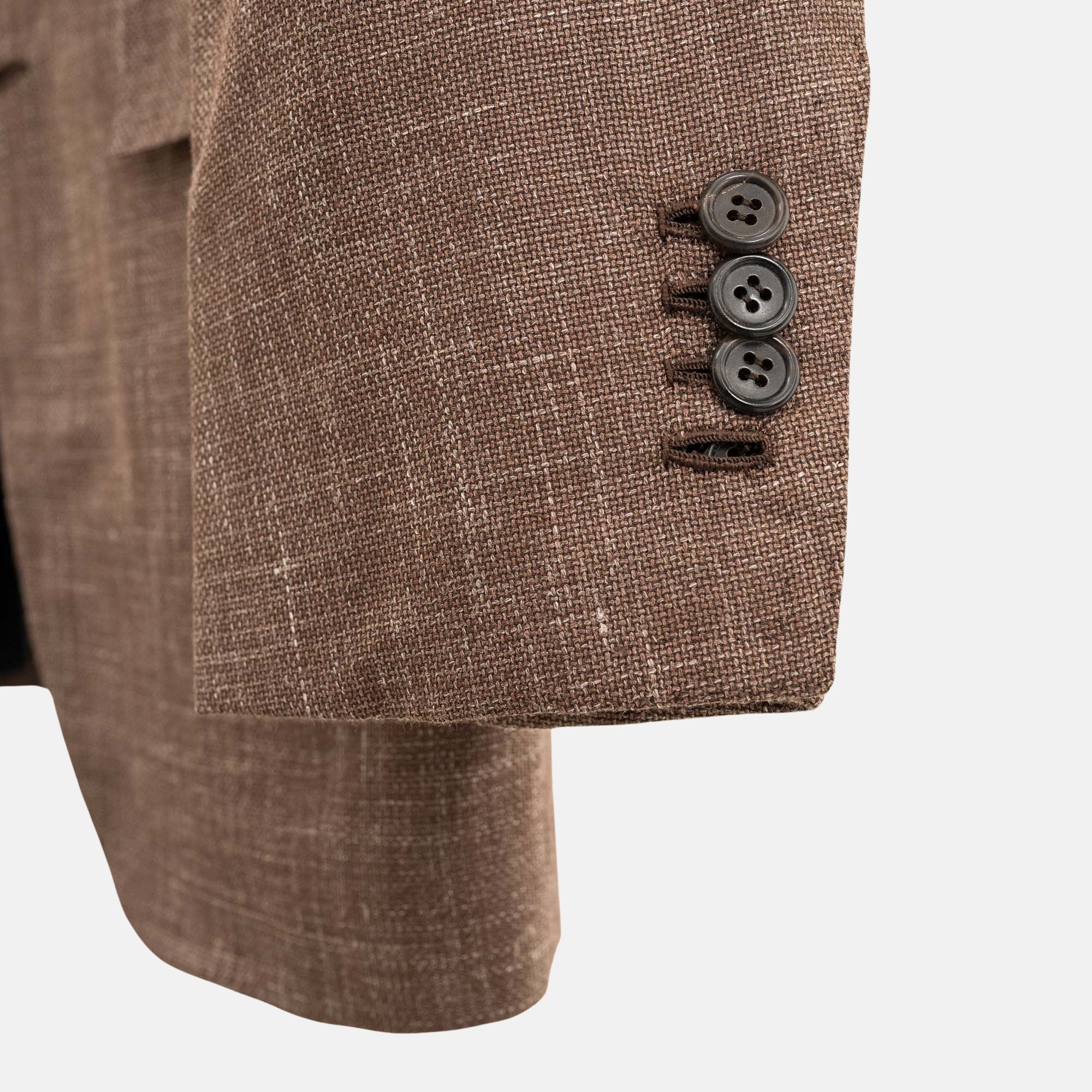 Brown Blazer made of Virgin Wool/Silk/Linen (EU 46)