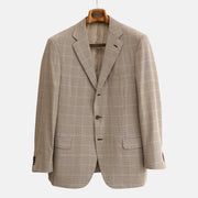 Brown/Creme Houndstooth Patterned Suits made of Wool (EU 52)