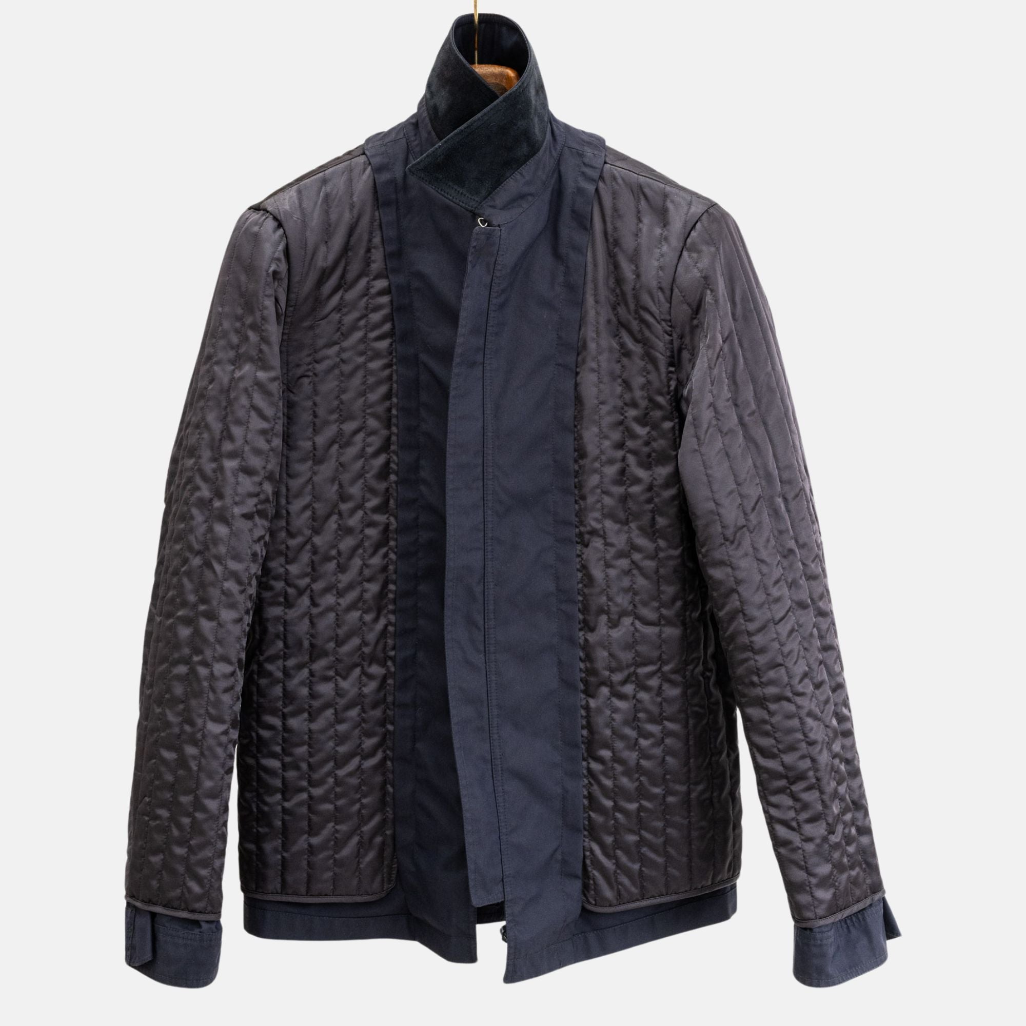 Navy Blue Jacket made of Nylon/Suede (EU 50)
