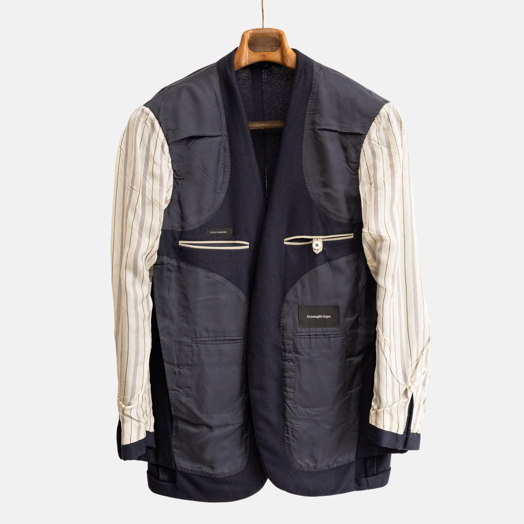 Navy Blue Blazer made of Silk/Cashmere (EU 50)