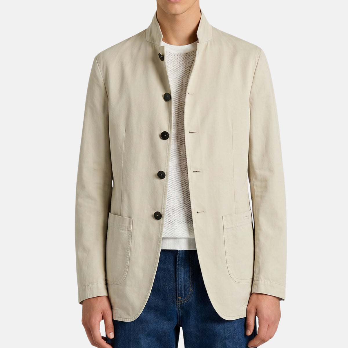Ecru Chore Jacket made of Cotton (EU 48, EU 50, EU 52, EU 54)