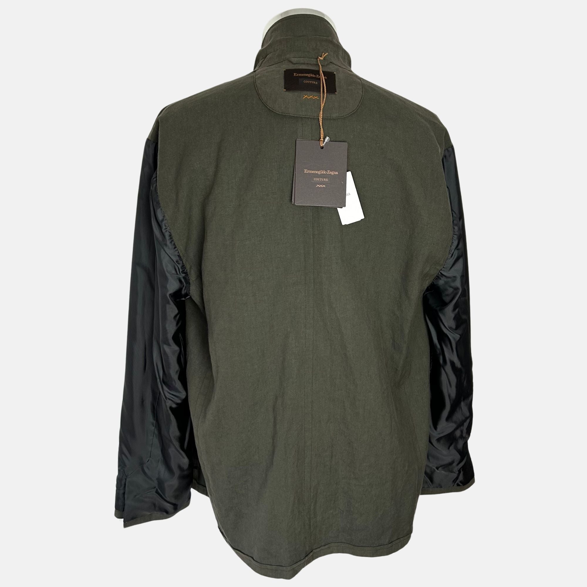 Olive Jacket Made of Linen (EU 50)