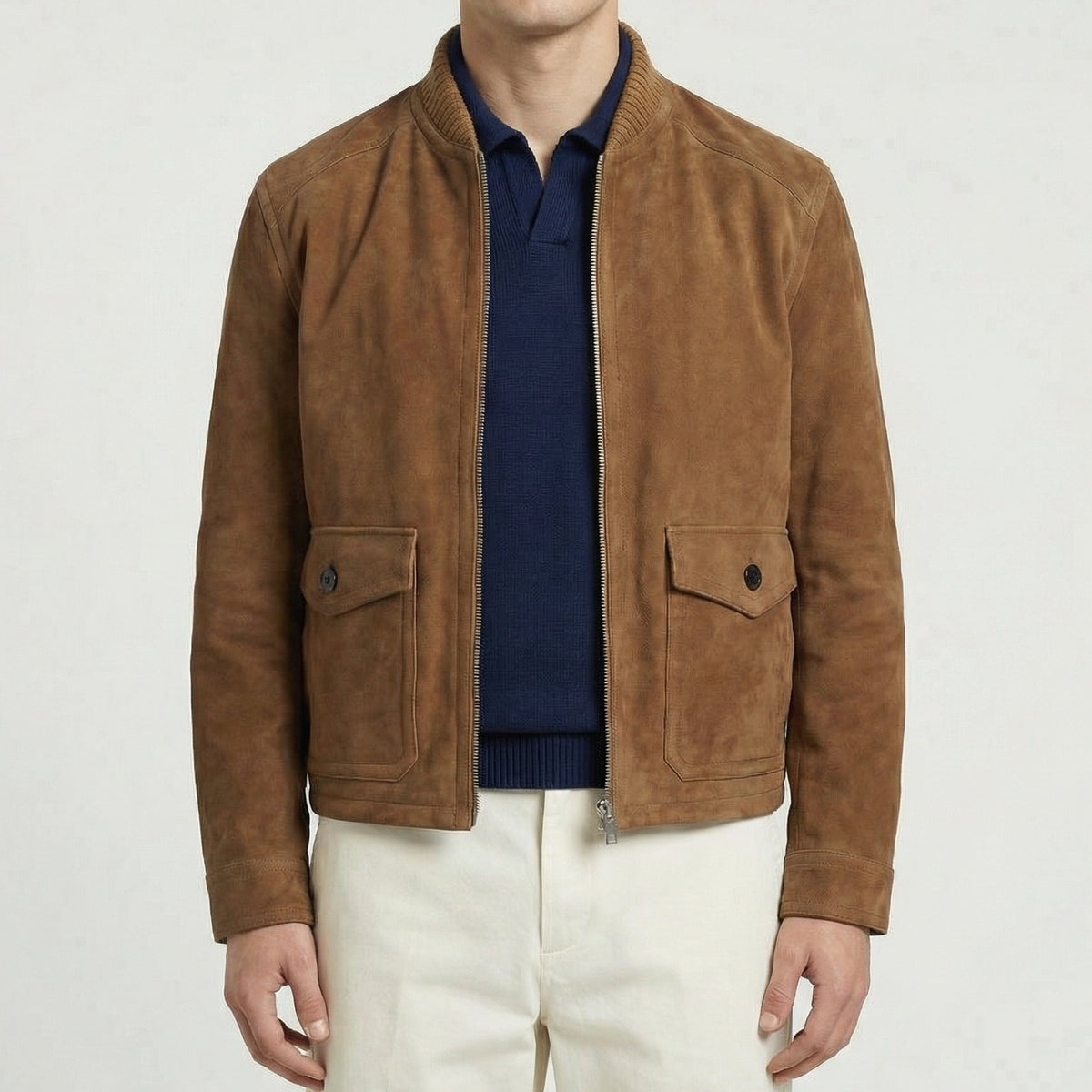 Brown Jacket made of Lamb Shearling (EU 50)