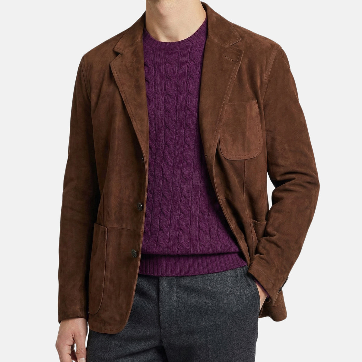 Brown Suede Blazer (EU 56)