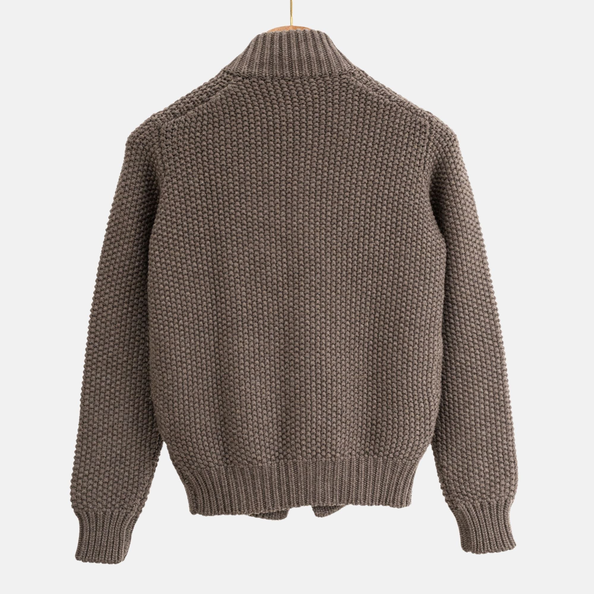 Brown Knit-Jacket made of Wool (EU 46)