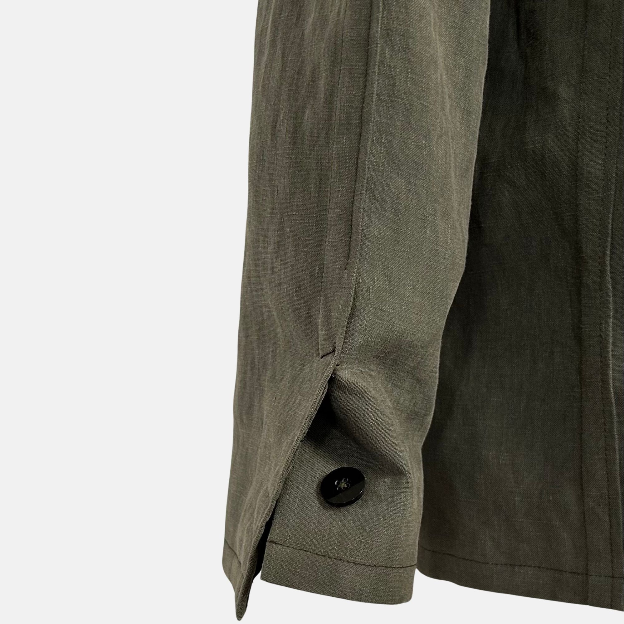 Olive Jacket Made of Linen (EU 50)