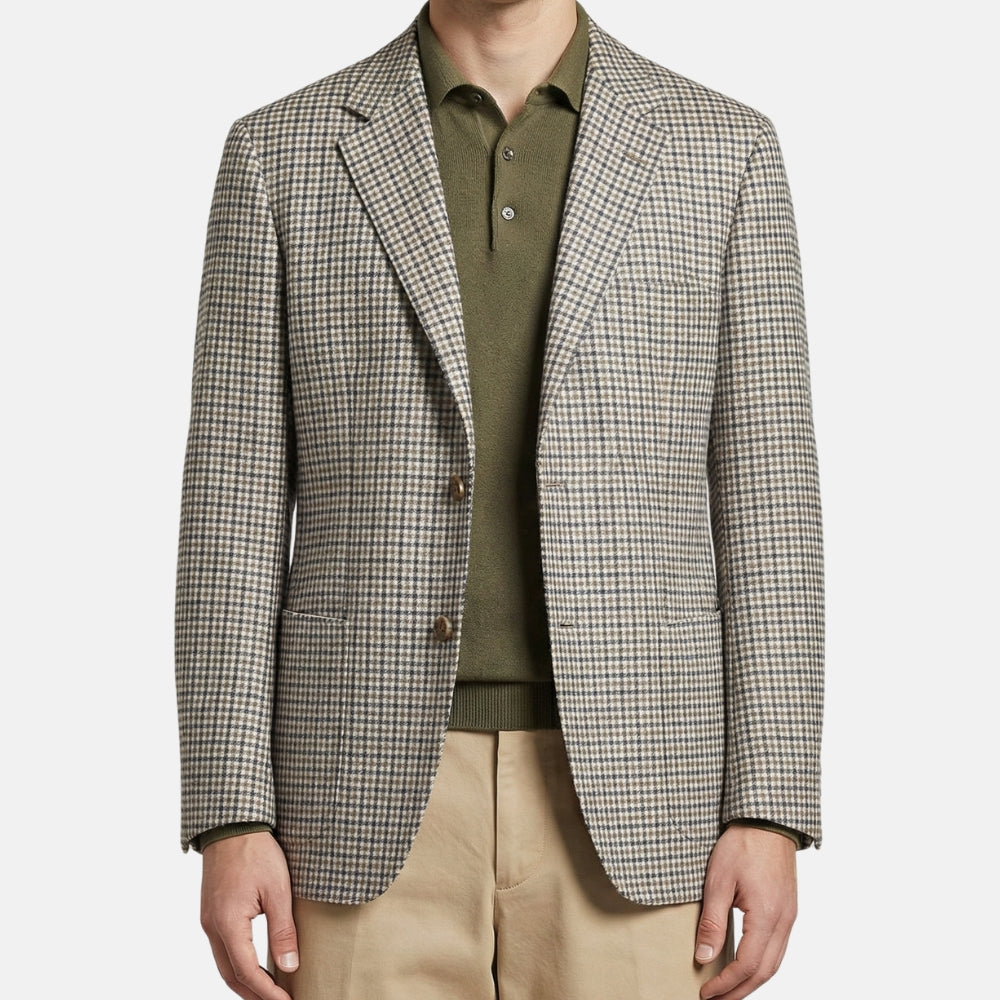 Mehrfarbiger Blazer aus Kaschmir/Wolle (EU 53)