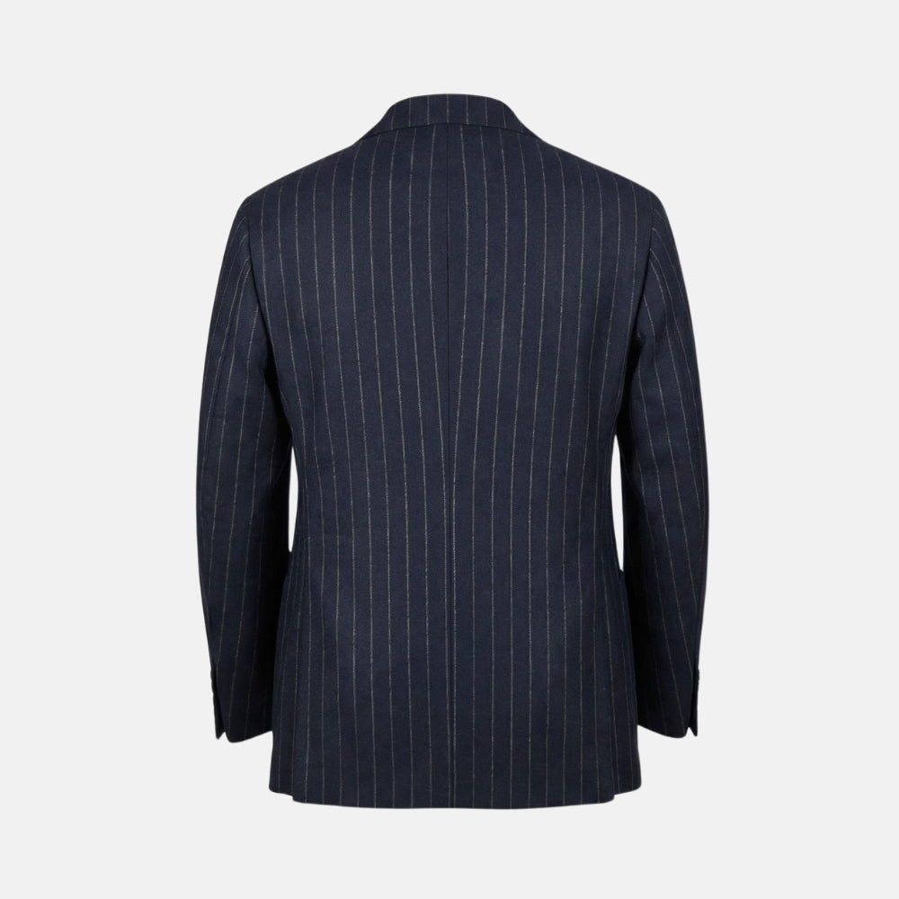 Navy Chalkstripe Suit made of Wool (EU 50)